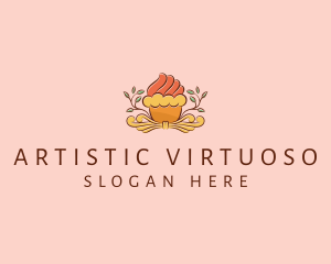 Organic Cupcake Dessert  logo design