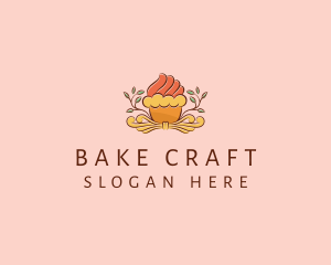 Organic Cupcake Dessert  logo design