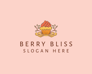 Organic Cupcake Dessert  logo design