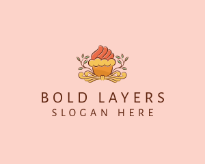 Organic Cupcake Dessert  logo design