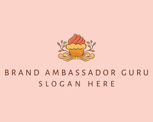 Organic Cupcake Dessert  logo design