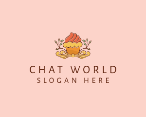 Organic Cupcake Dessert  logo design