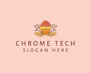 Organic Cupcake Dessert  logo design