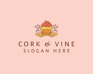 Organic Cupcake Dessert  logo design