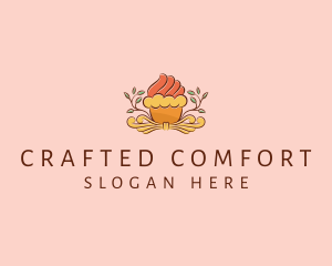 Organic Cupcake Dessert  logo design