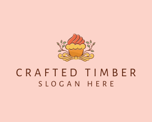 Organic Cupcake Dessert  logo design