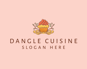 Organic Cupcake Dessert  logo design