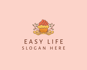 Organic Cupcake Dessert  logo design