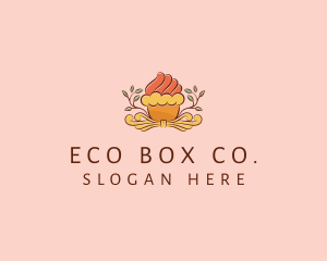 Organic Cupcake Dessert  logo design