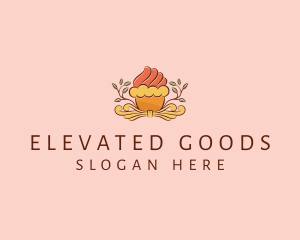 Organic Cupcake Dessert  logo design