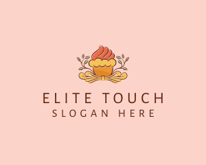 Organic Cupcake Dessert  logo design