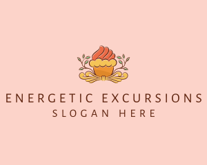 Organic Cupcake Dessert  logo design