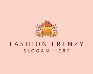 Organic Cupcake Dessert  logo design