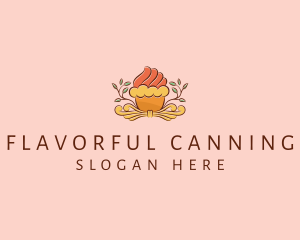 Organic Cupcake Dessert  logo design