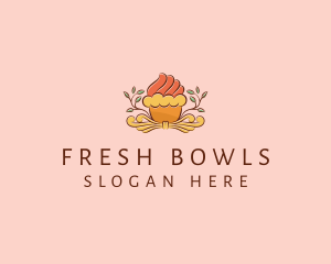 Organic Cupcake Dessert  logo design