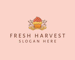 Organic Cupcake Dessert  logo design