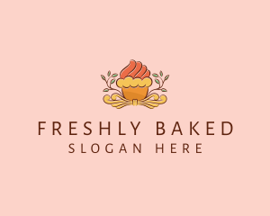 Organic Cupcake Dessert  logo design