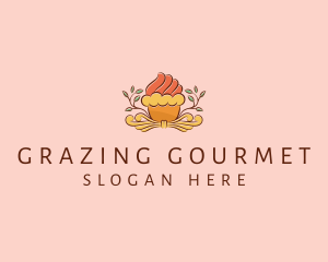 Organic Cupcake Dessert  logo design