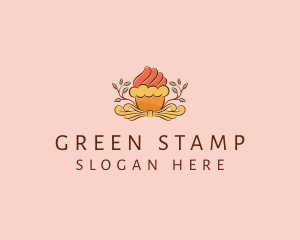 Organic Cupcake Dessert  logo design