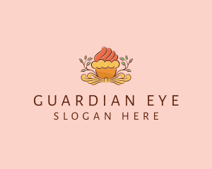 Organic Cupcake Dessert  logo design