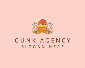 Organic Cupcake Dessert  logo design