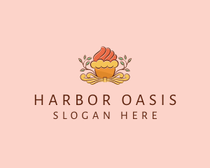 Organic Cupcake Dessert  logo design