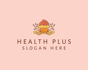 Organic Cupcake Dessert  logo design