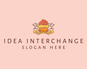 Organic Cupcake Dessert  logo design