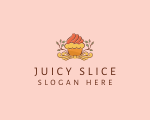 Organic Cupcake Dessert  logo design