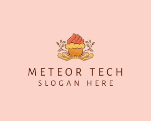 Organic Cupcake Dessert  logo design