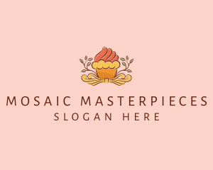 Organic Cupcake Dessert  logo design