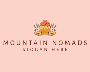 Organic Cupcake Dessert  logo design