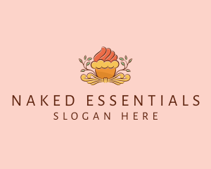 Organic Cupcake Dessert  logo design