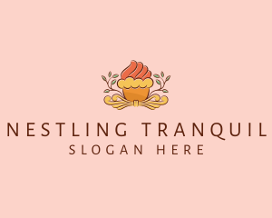 Organic Cupcake Dessert  logo design