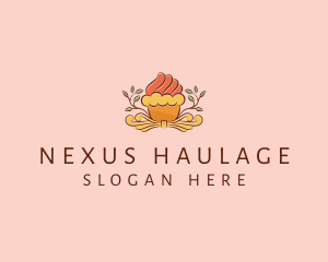 Organic Cupcake Dessert  logo design