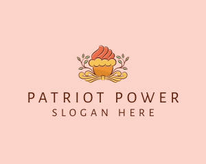 Organic Cupcake Dessert  logo design