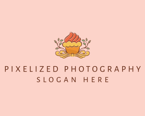 Organic Cupcake Dessert  logo design