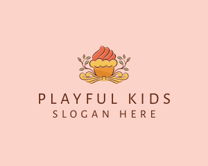 Organic Cupcake Dessert  logo design