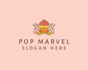 Organic Cupcake Dessert  logo design