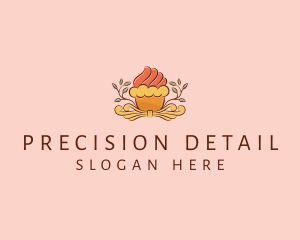 Organic Cupcake Dessert  logo design