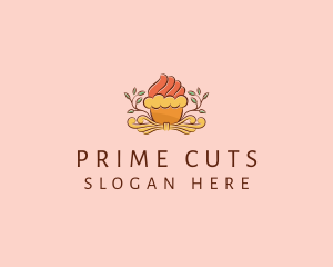 Organic Cupcake Dessert  logo design