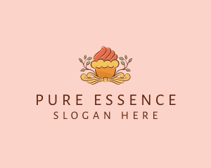 Organic Cupcake Dessert  logo design