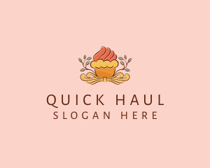 Organic Cupcake Dessert  logo design