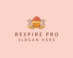 Organic Cupcake Dessert  logo design