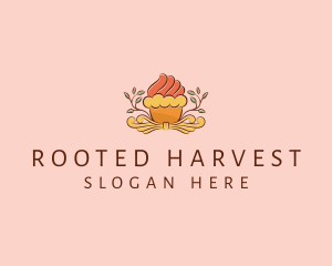 Organic Cupcake Dessert  logo design