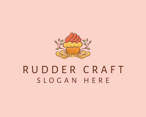 Organic Cupcake Dessert  logo design