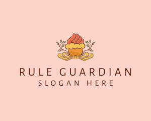 Organic Cupcake Dessert  logo design