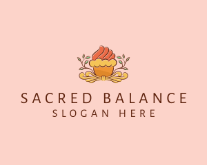 Organic Cupcake Dessert  logo design