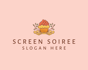 Organic Cupcake Dessert  logo design