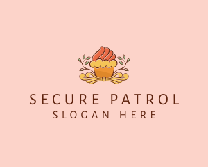 Organic Cupcake Dessert  logo design